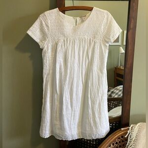 100% Cotton Embroidered Babydoll Shift Dress